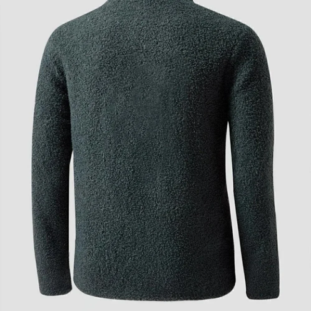 Green Mens Teddy Coat - Picture 4 of 6